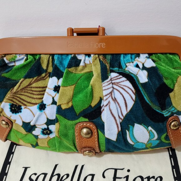 ISABELLA FIORE FLORAL STUDDED BEADED HANDBAG/CLUTCH - Picture 6 of 9